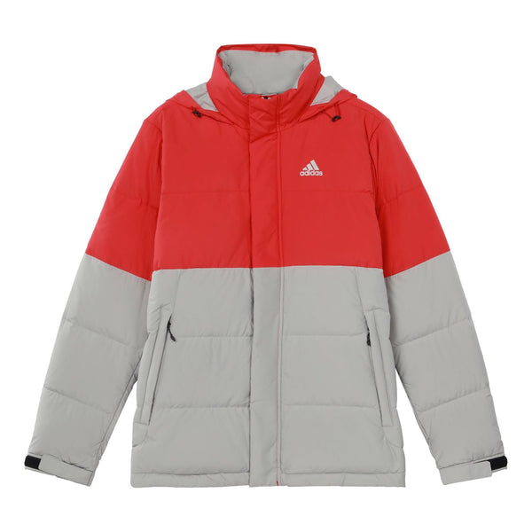 Пуховик adidas Outdoor hooded Sports Down Jacket Gray, серый цена и фото