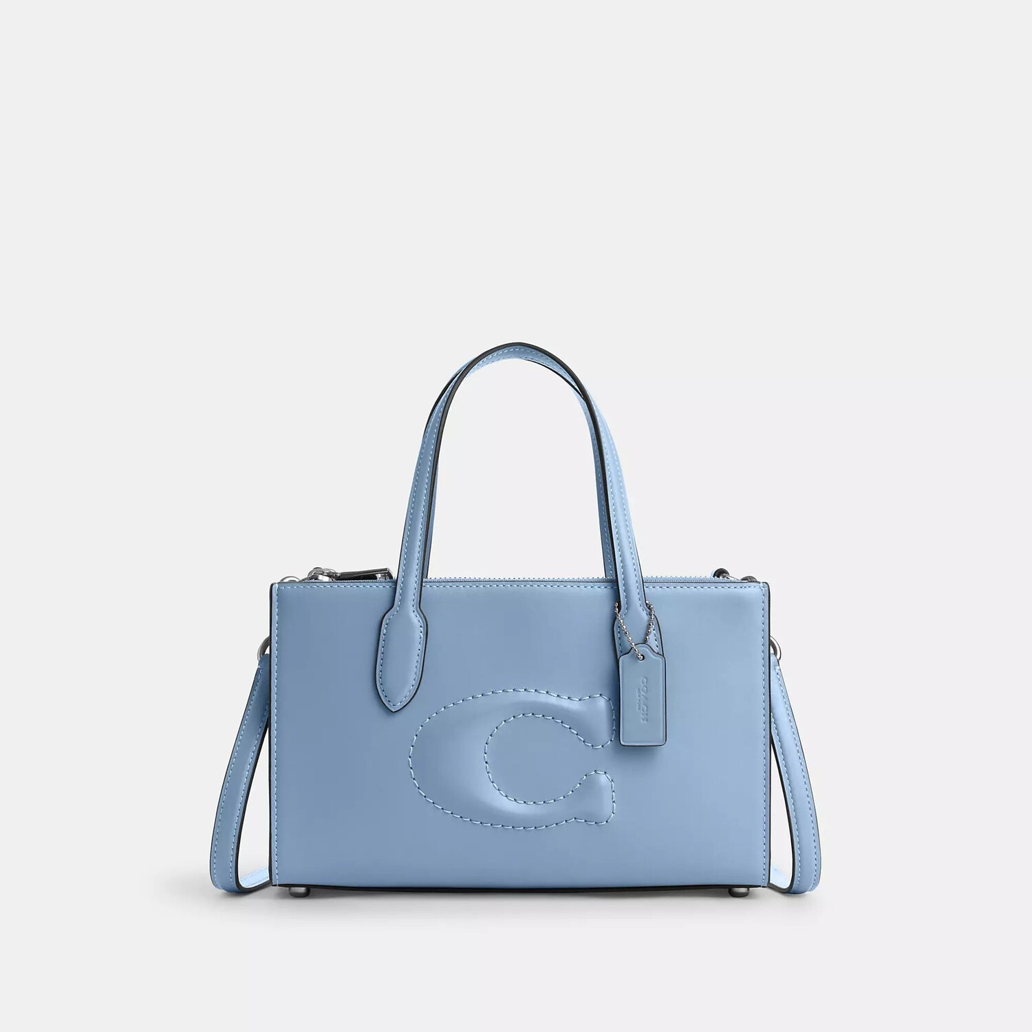

Маленькая сумка-тоут Coach Outlet Nina, цвет Silver/Cornflower/Field Flora