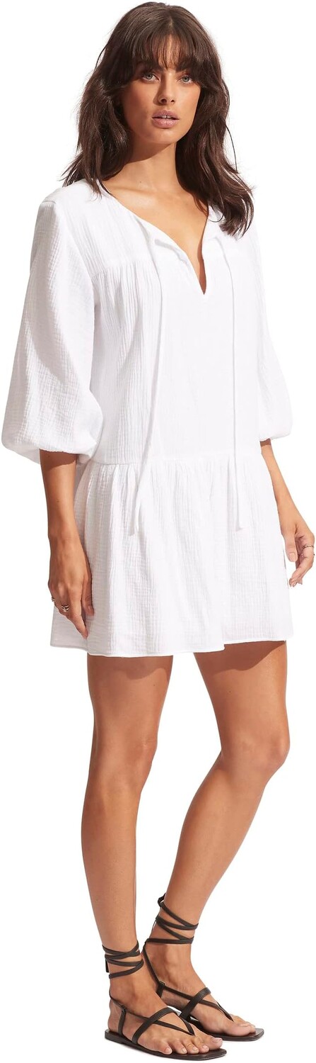 

Накидка Fallow Textured Cotton Cover-Up Seafolly, белый