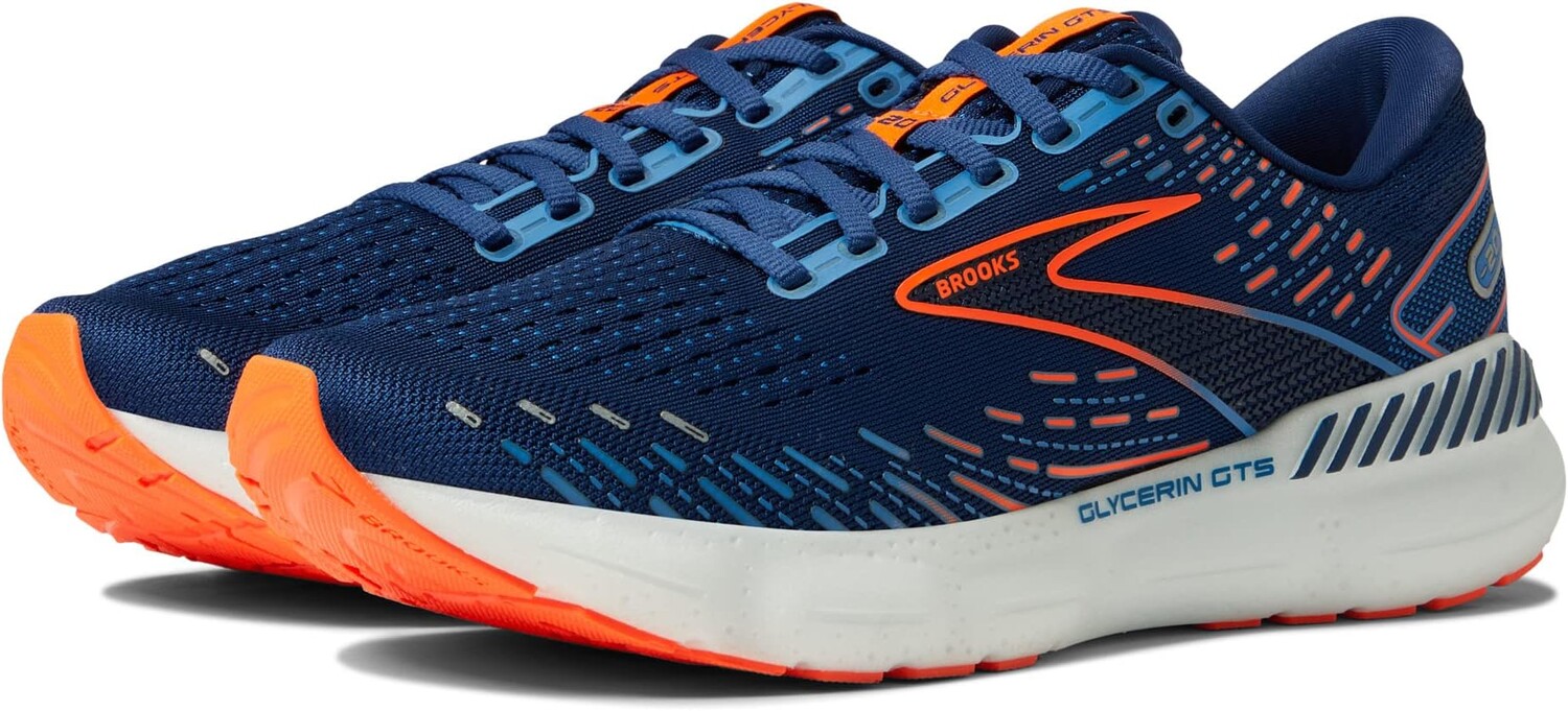 

Кроссовки Glycerin GTS 20 Brooks, цвет Blue Depths/Palace Blue/Orange, Синий