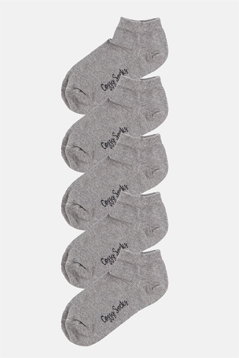 

Унисекс, 5 шт., серые носки-пинетки Cozzy Socks