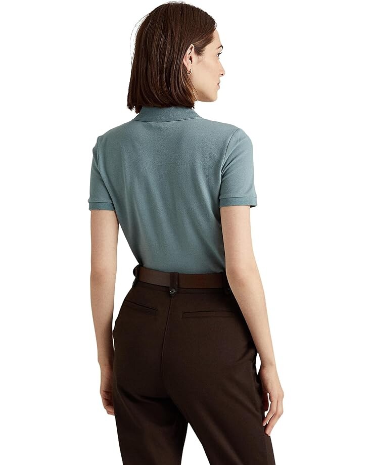 

Поло LAUREN Ralph Lauren Stretch Piqué Polo Shirt, цвет Highland Sea