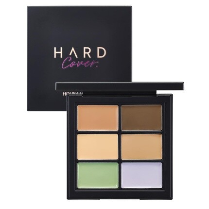 

Holika Holika Hard Cover Complete Conceal Palette Корректировка тона и покрытие дефектов для жирной и комбинированной кожи. Тонкая посадка. Шелковистое и бархатное покрытие с пудрой, контролирующей выделение себума. Не содержит парабенов., Черный, Holika 