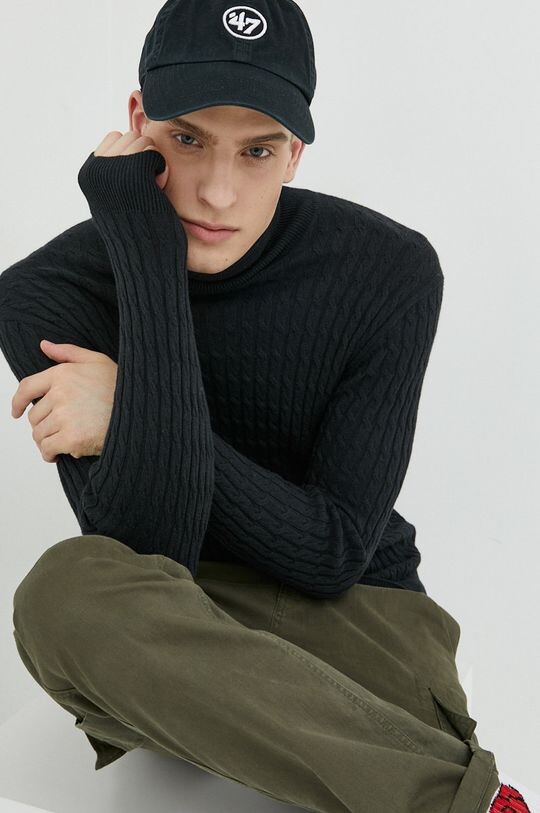 

Свитер из смесовой шерсти Abercrombie & Fitch, черный