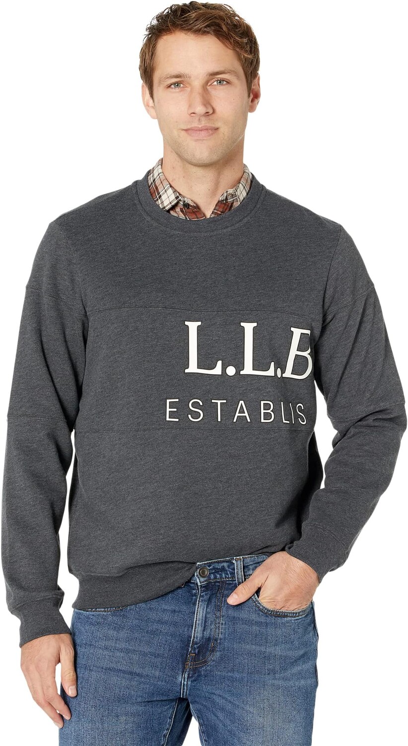 

Толстовка 1912 с круглым вырезом, стандартный рисунок L.L.Bean, цвет Charcoal Heather