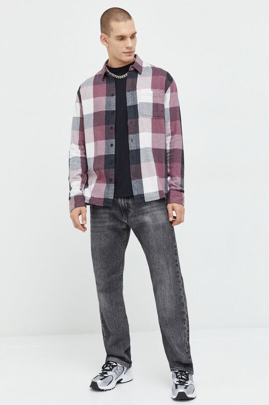 

Хлопковая рубашка Hollister Co., фиолетовый