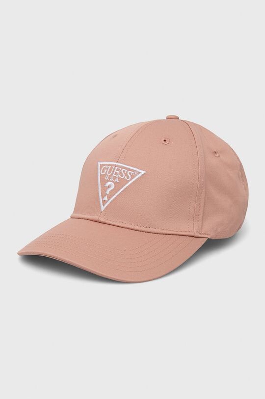 

Угадай хлопковую шапку Guess, розовый