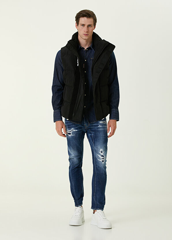 

Синие джинсовые брюки с потертостями Dsquared2, Синий