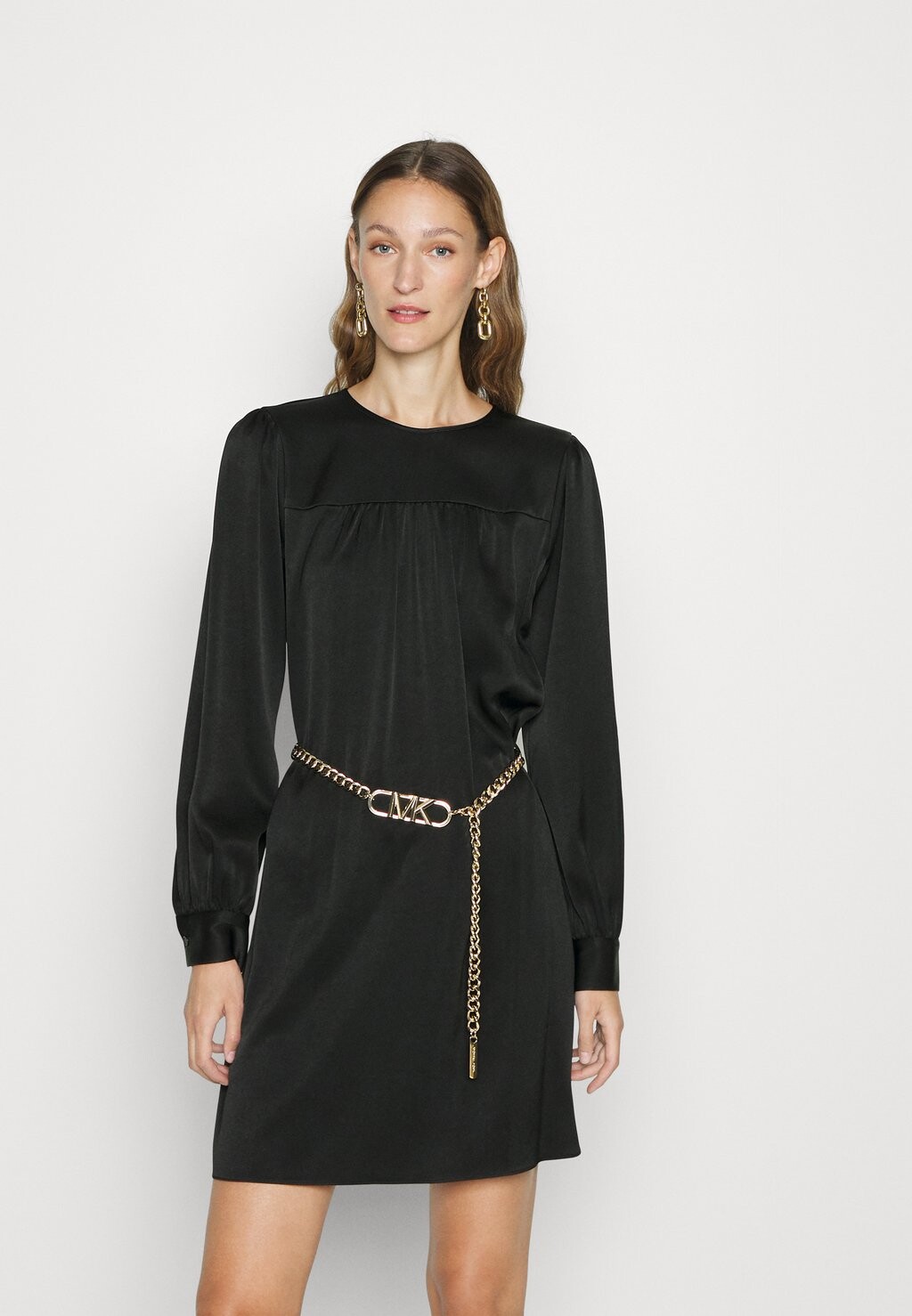 

Элегантное платье Empire Chain ​​Mini MICHAEL Michael Kors, черный