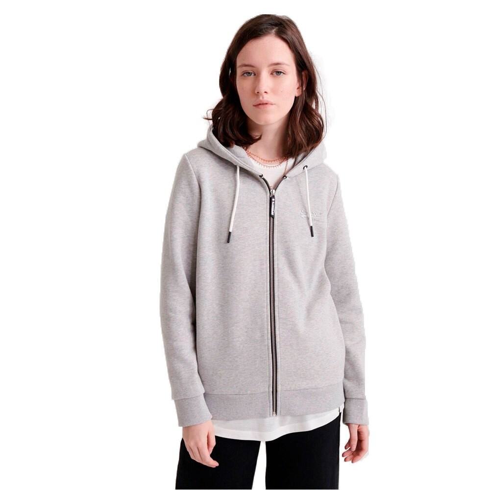 

Толстовка Superdry Orange Label Elite Full Zip, серый