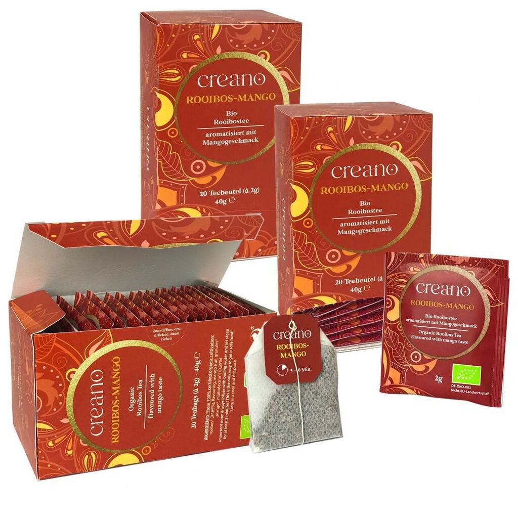 

CreanoTee РОЙБУС-МАНГО, чай ройбуш, пакетик чая, 3 шт. в упаковке (3x 20 пакетиков) *¹