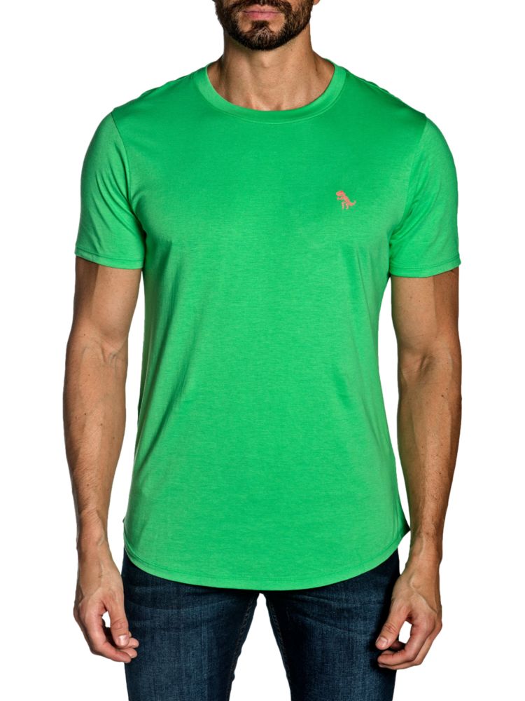 Хлопковая футболка с круглым вырезом «Динозавр Пима» Jared Lang, зеленый