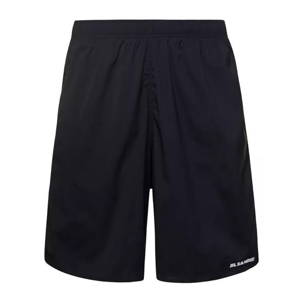 

Шорты shorts with elasticated waist and logo print Jil Sander, черный