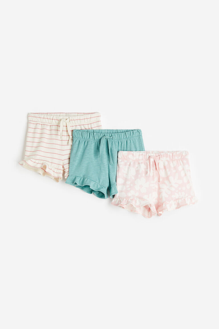 

3 пары хлопковых шорт H&M, розовый