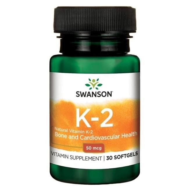 Витамин К2 в капсулах Swanson Witamina K2 50 µg, 30 шт swanson witamina e 400iu витамин е в капсулах 60 шт