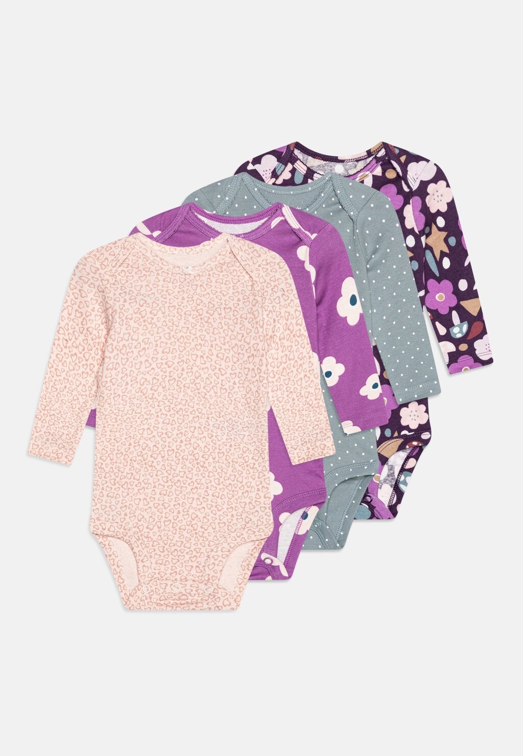 

Боди RETRO FLORAL 4 PACK Carter's, цвет purple