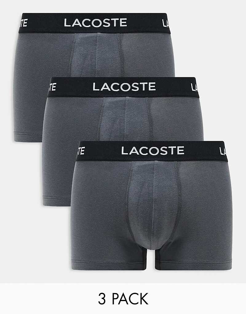 

Комплект из трех серых трусов Lacoste