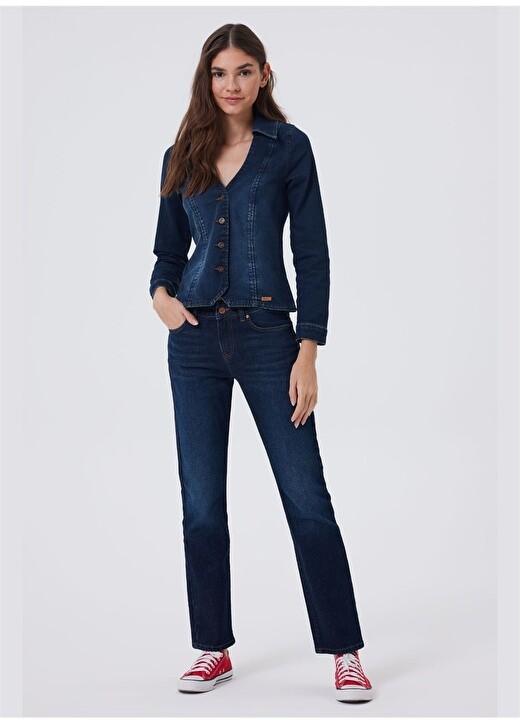 

Синяя женская рубашка Standard с классическим воротником Lee Cooper