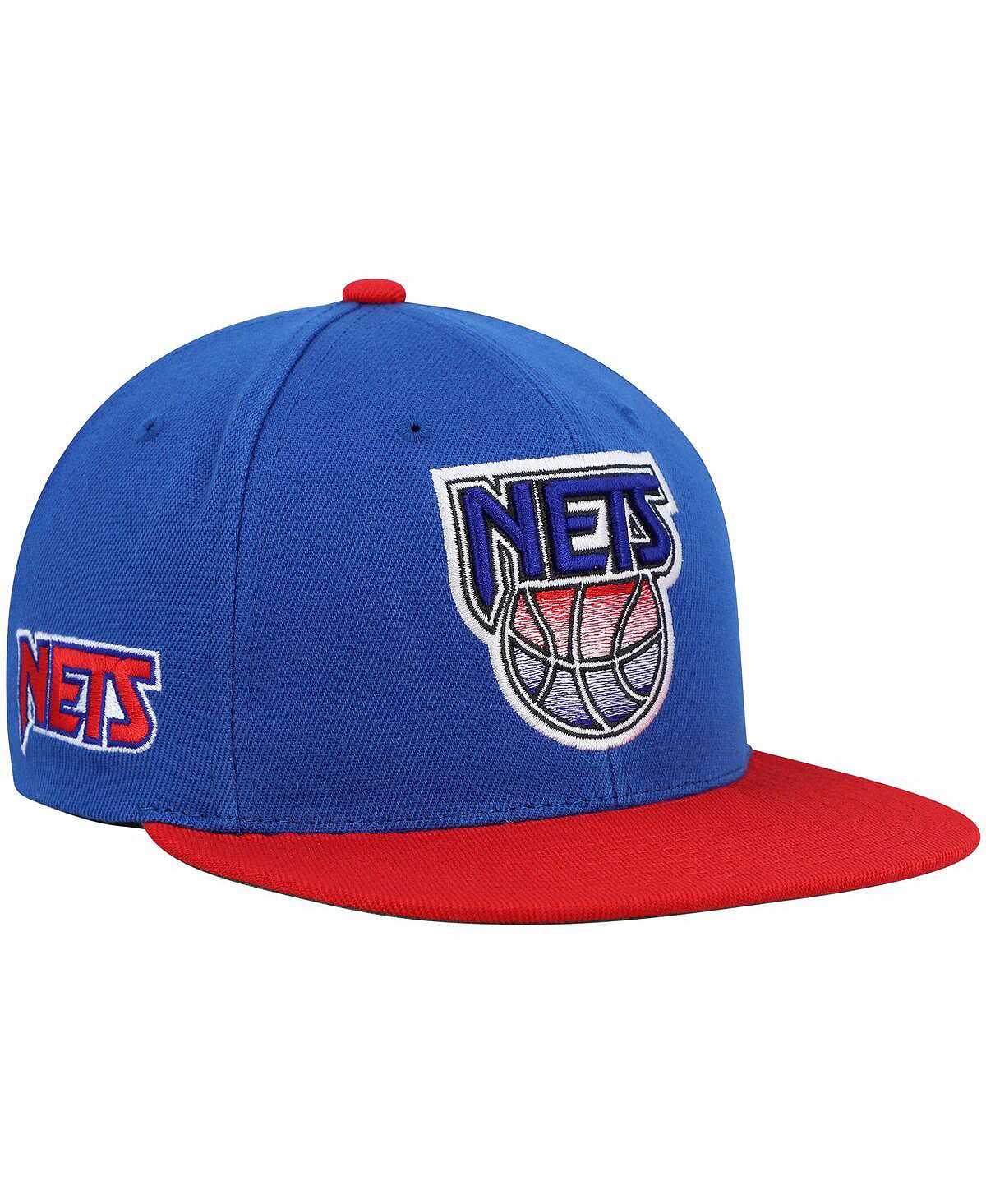 

Мужская синяя, красная кепка из Нью-Джерси Nets Hardwood Classics Core Side Snapback Mitchell & Ness