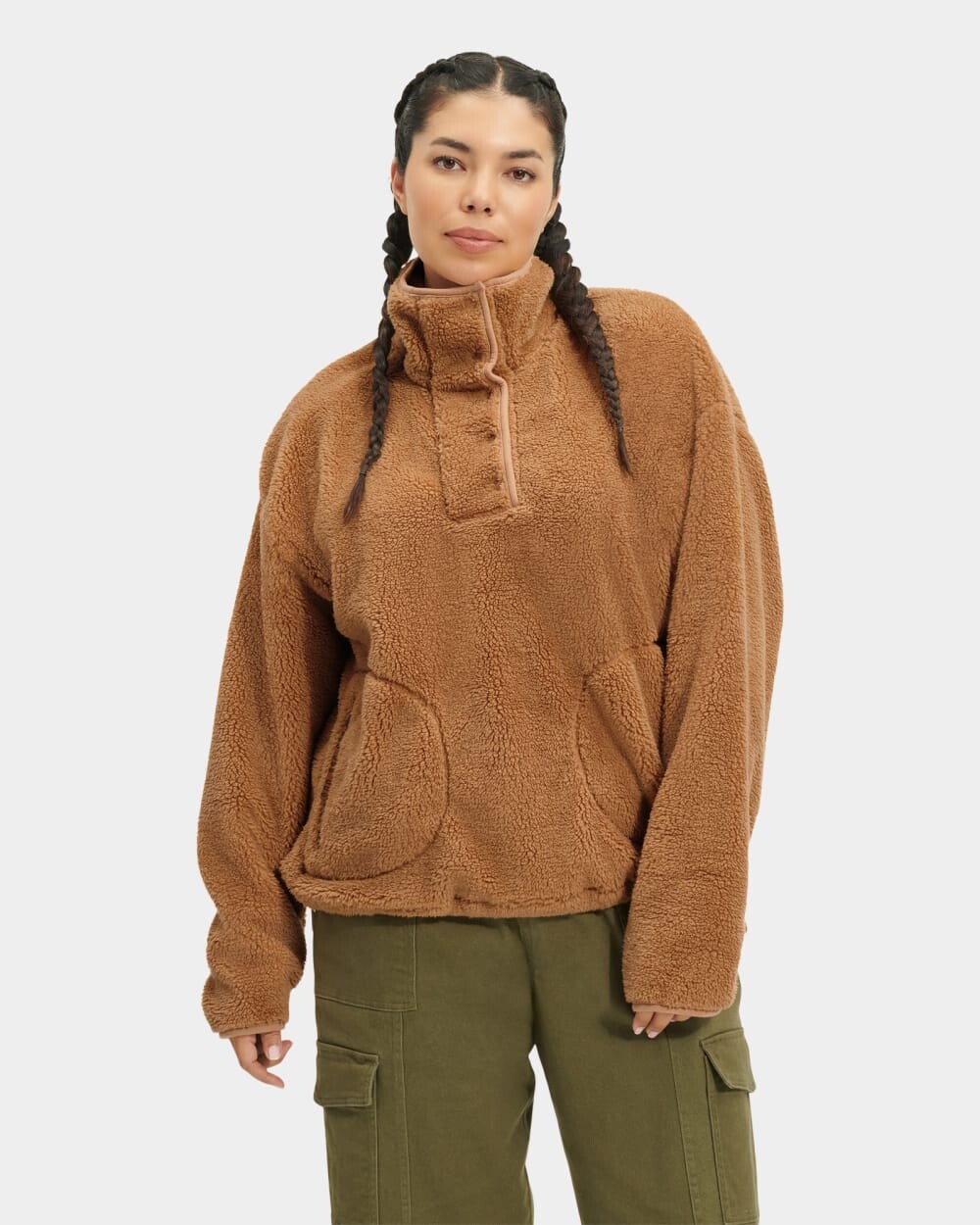 

Толстовка Atwell Sherpa Half Snap Pullover UGG, бежевый
