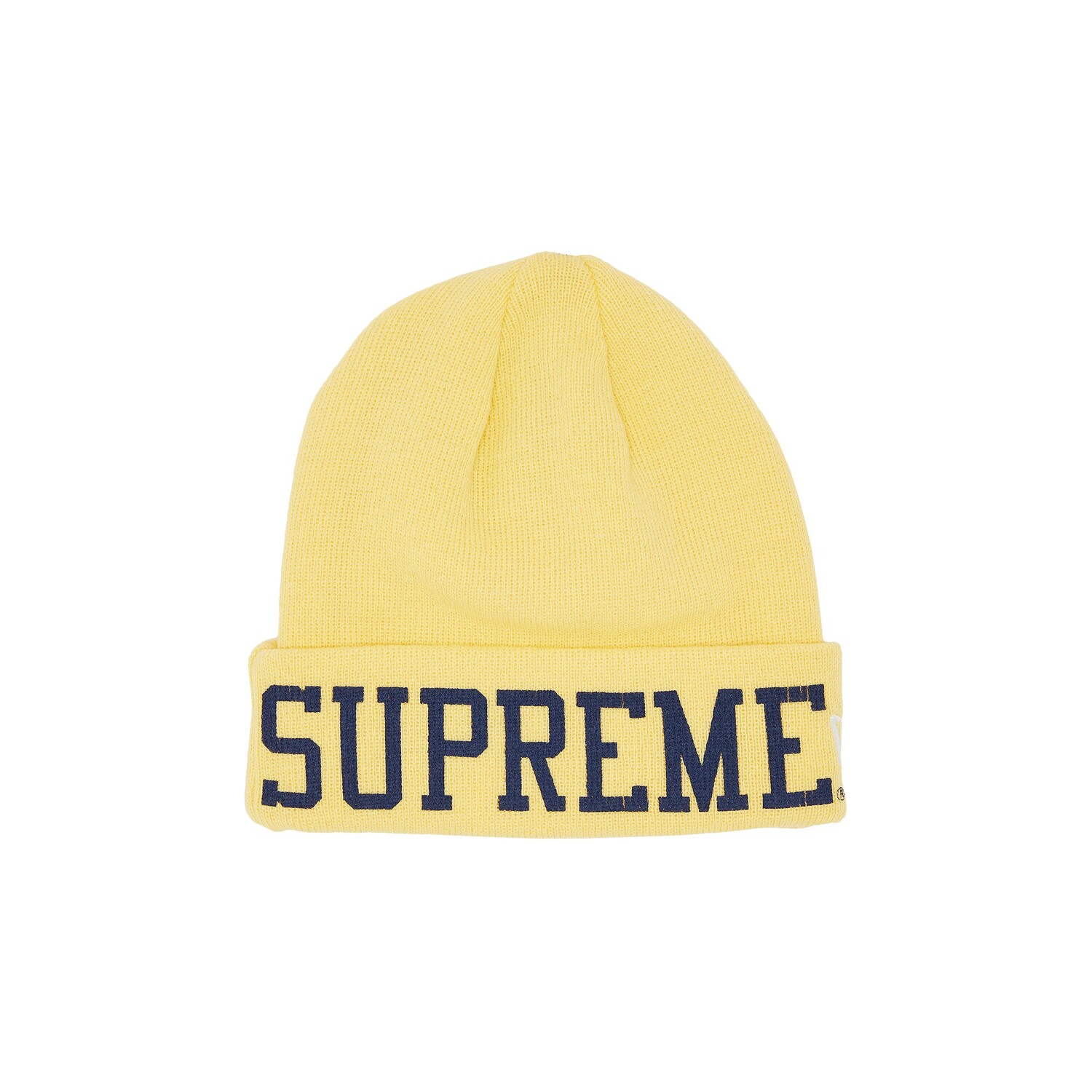 

Шапка-бини Supreme x New Era Varsity, светло-желтая