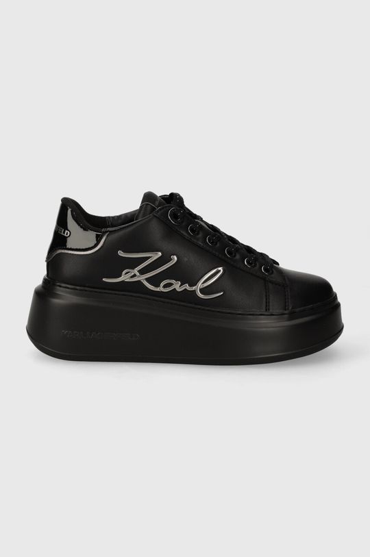 Кожаные кроссовки ANAKAPRI Karl Lagerfeld, черный кроссовки karl lagerfeld anakapri ikonic lace black