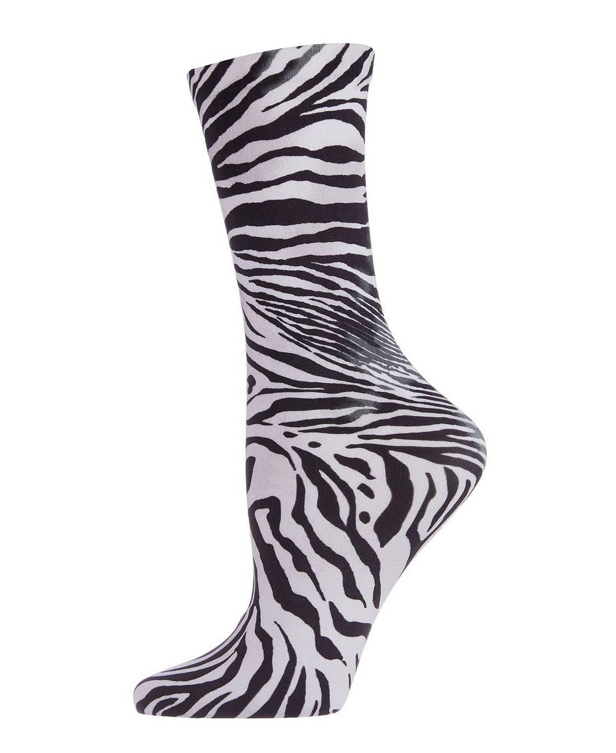 Женские модные носки с принтом зебры Natori, белый новинка 2021 модные женские носки с принтом в корейском стиле женские сексуальные носки с леопардовым принтом женские носки забавные носки