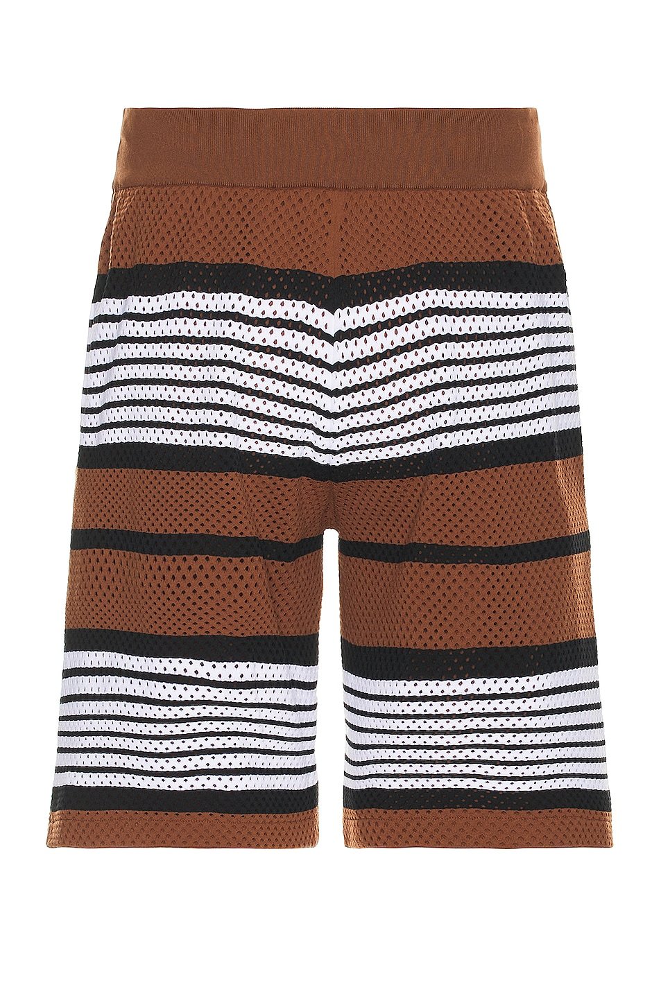 

Шорты Burberry Triple Striped, цвет Dark Birch Brown