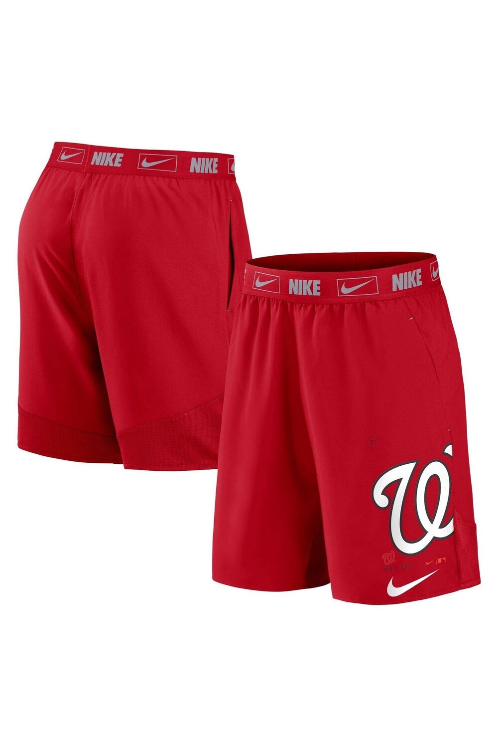 

Тканые шорты Washington Nationals Bold Express Nike, красный