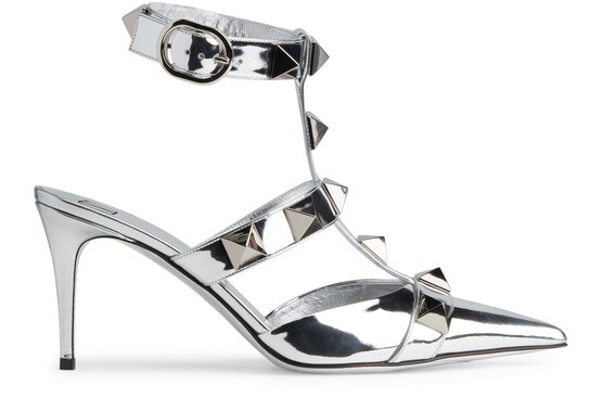 

Туфли макси с шипами Valentino Garavani, серебряный