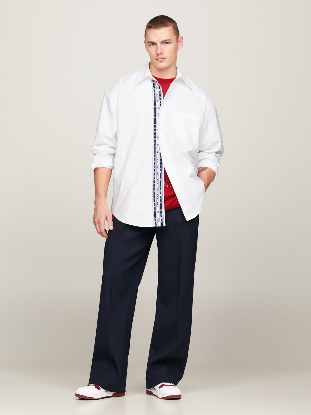 

Рубашка Th X Clot Archive Shirt Unisex Tommy Hilfiger, цвет ecru