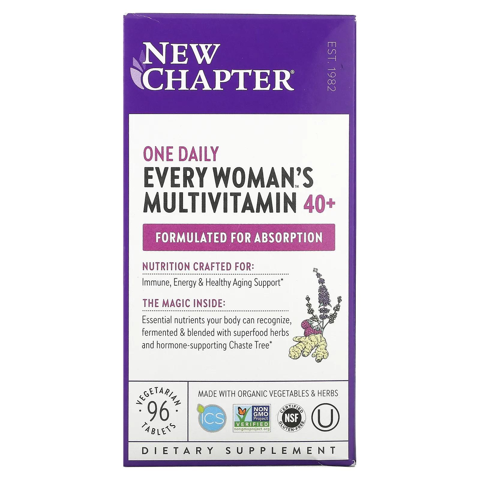 цена New Chapter 40+ ежедневный комплекс мультивитиминов для женщин 96 таблеток