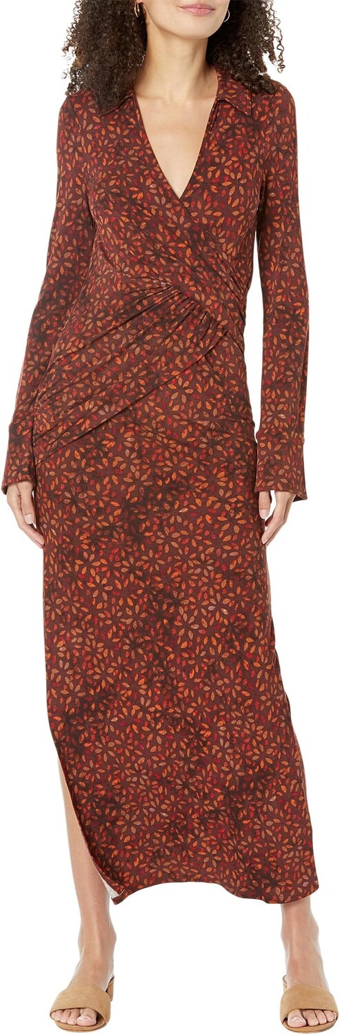 

Платье Shayla Wrap Midi Free People, цвет Chocolate Combo
