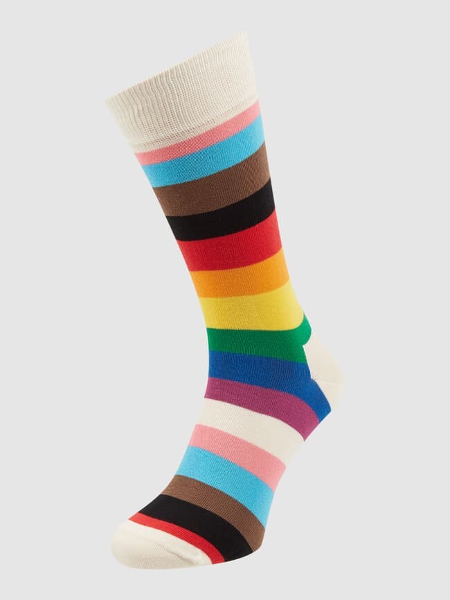 

Носки с полосатым узором Happy Socks, молочный