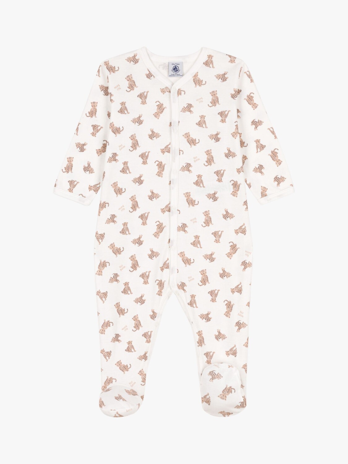 

Детский комбинезон для сна Petit Bateau из хлопка с принтом, цвет Marshmallow