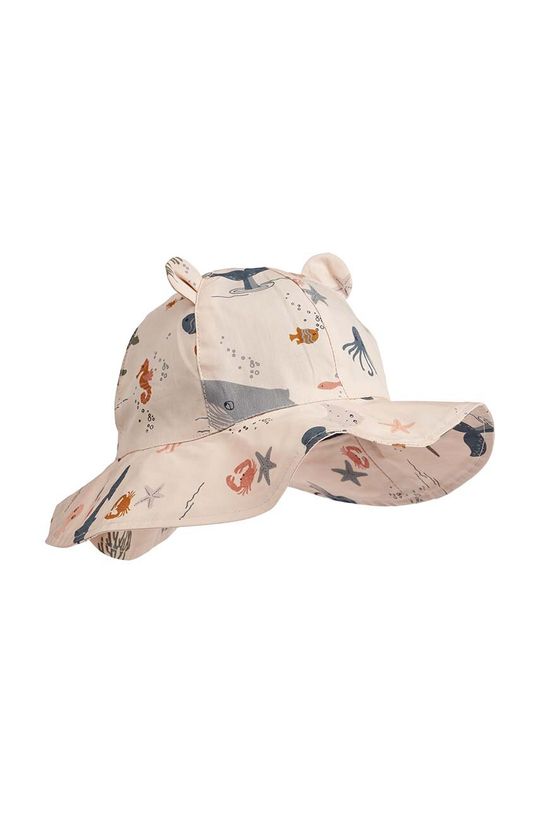 Liewood Детская хлопковая шапка Amelia Printed Sun Hat With Ears, мультиколор