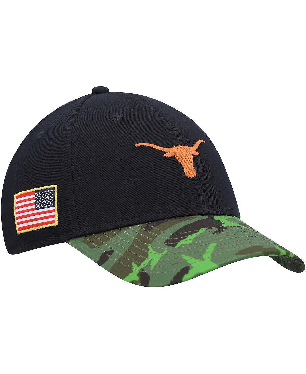 

Мужская черная камуфляжная регулируемая кепка Texas Longhorns Veterans Day 2Tone Legacy91 Nike