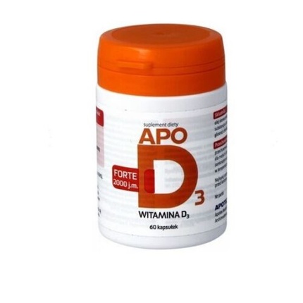 APO D3 FORTE 2000 JM 60 капсул Иммунитет Витамин D Здоровые кости Зубы Apotex