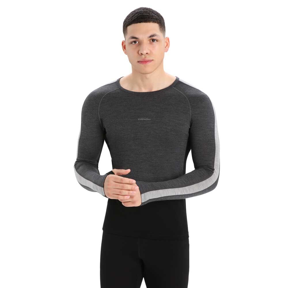 

Базовый слой с длинным рукавом Icebreaker Zone Knit 200 Crewe, серый