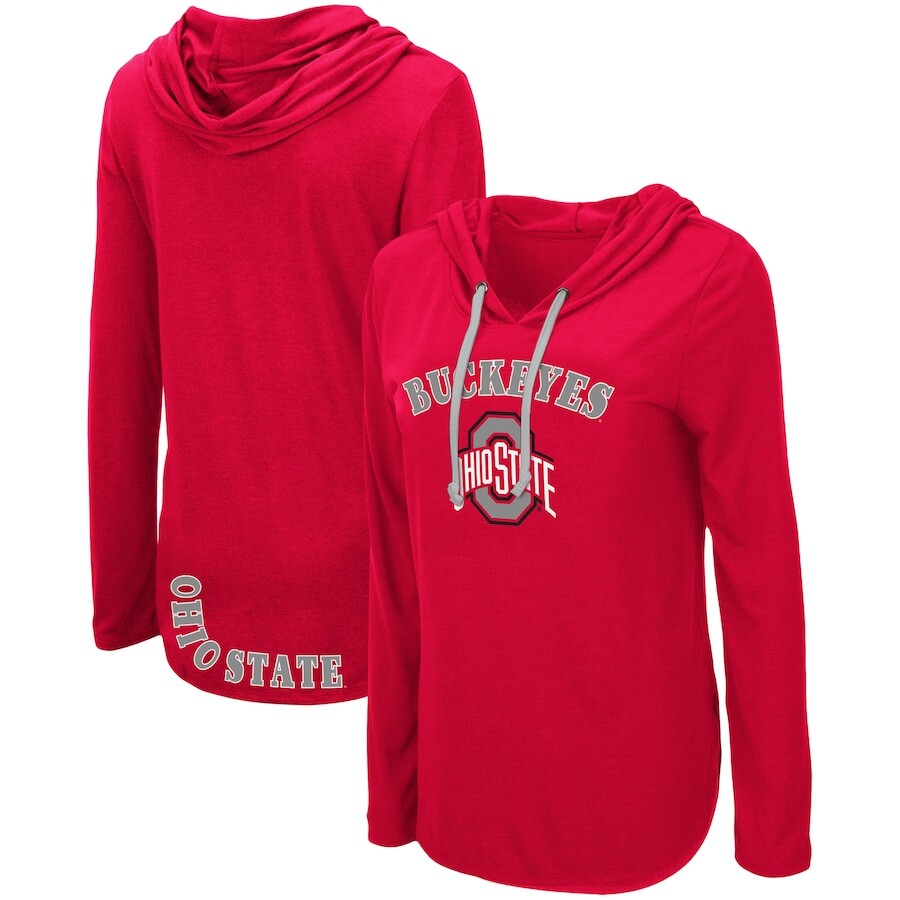 

Футболка с длинным рукавом Colosseum Ohio State Buckeyes, алый