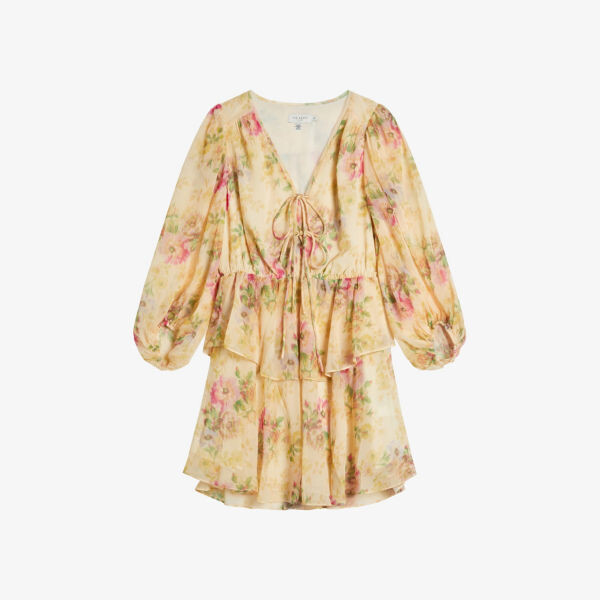 

Тканое платье мини Tamziiy с цветочным принтом Ted Baker, цвет tan