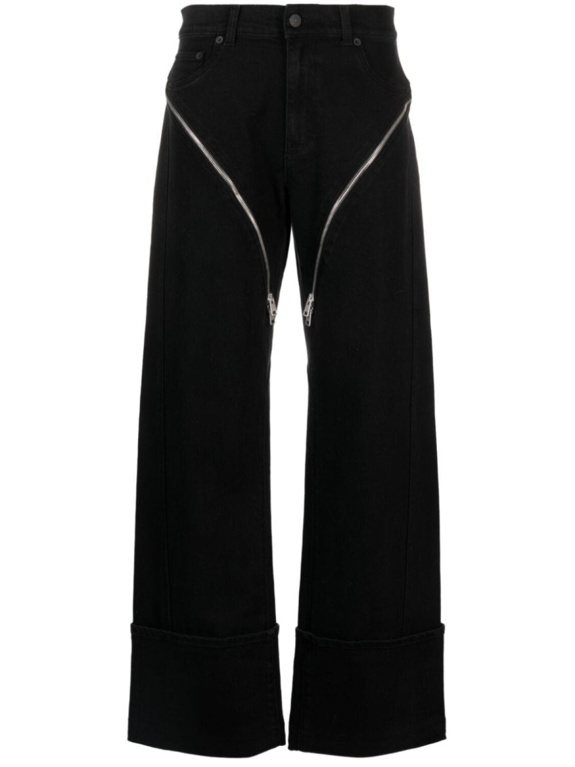 

Mugler широкие джинсы с завышенной талией, черный