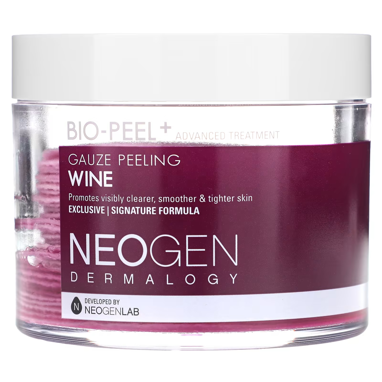 Neogen Dermalogy Bio-Peel + Advanced Treatment Gauze Peeling Wine, 30 штук, 6,76 жидких унций (200 мл) цена и фото