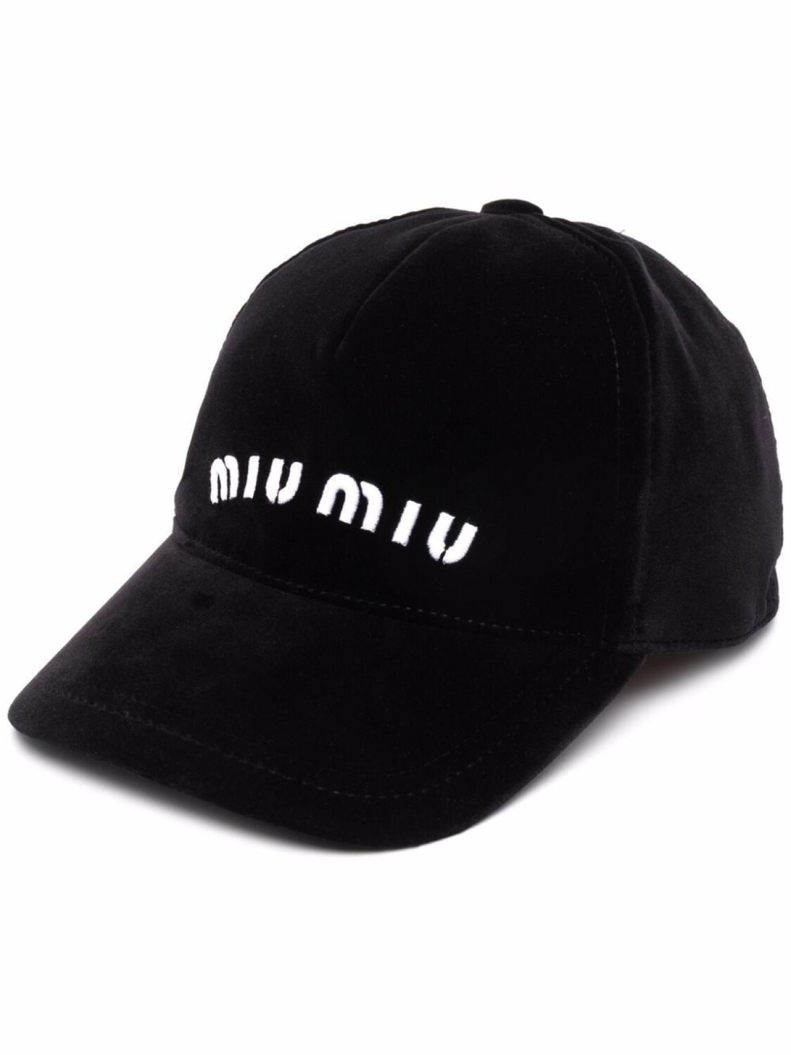 

Miu Miu бейсболка с вышитым логотипом, черный