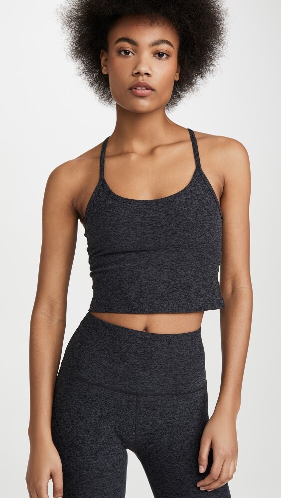 

Майка Beyond Yoga Spacedye Slim Racerback Cropped, черный