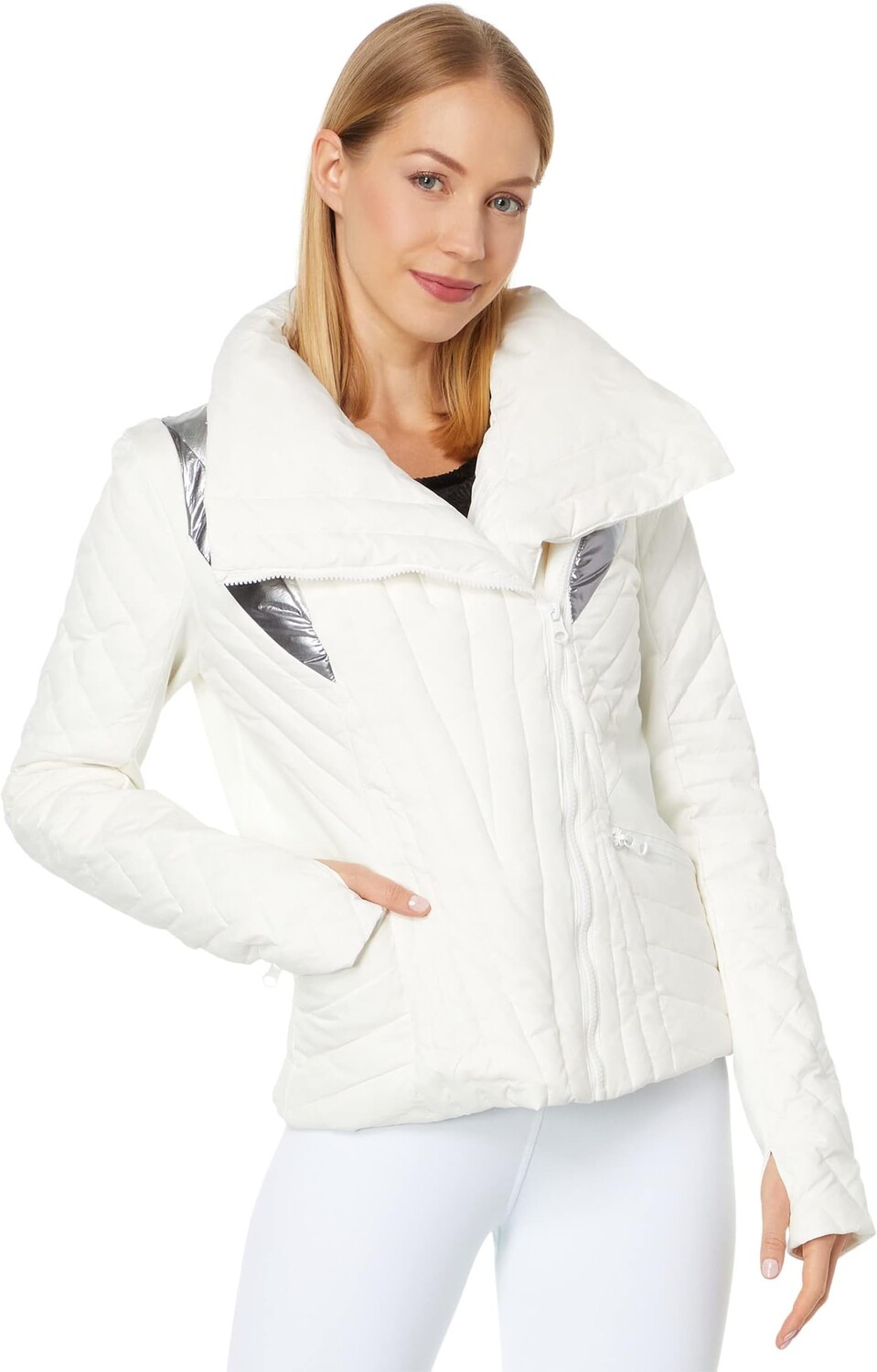 

Куртка Metallic Motion Panel Puffer Blanc Noir, белый