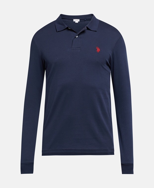 

Рубашка-поло с длинными рукавами U.S. Polo Assn., синий
