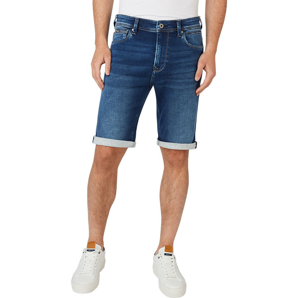 Джинсовые шорты Pepe Jeans Jack Short Regular Waist, синий брюки pepe jeans charly regular waist chino синий