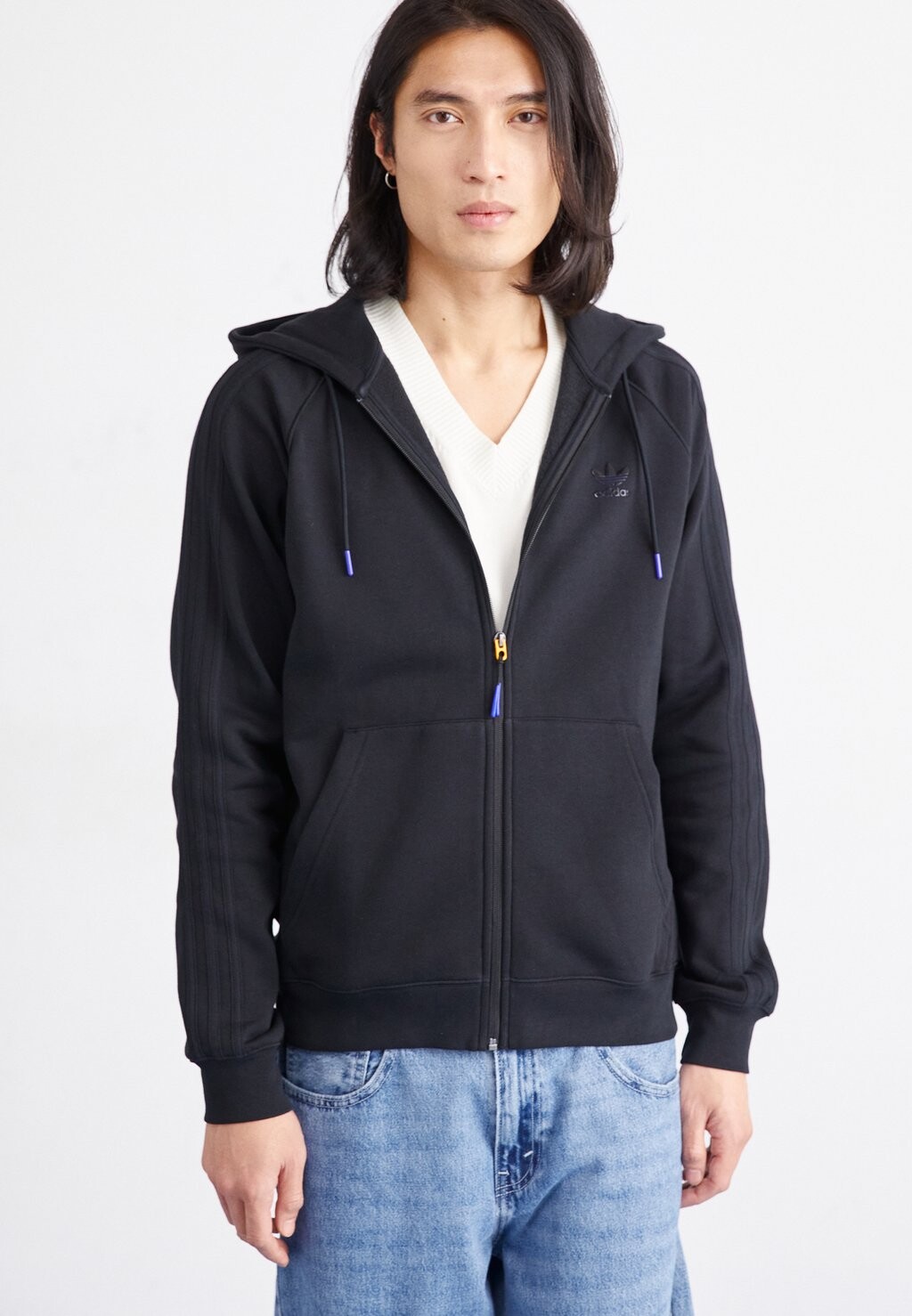 

Толстовка на молнии Road Hoodie adidas Originals, цвет black/night flash