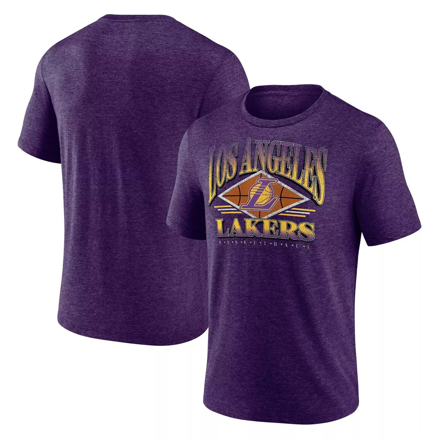 

Мужская футболка с логотипом Heather Purple Los Angeles Lakers True Classics Power Phase Tri-Blend Fanatics